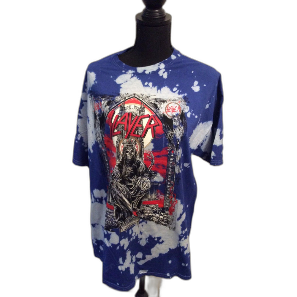 Slayer XL 2023 Tye Dyed T Shirt Blue